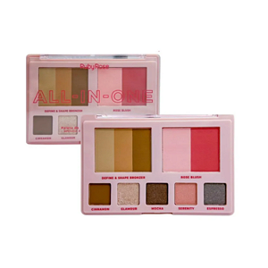 Paleta de Bronzer, Blush e Sombra All In One Ruby Rose