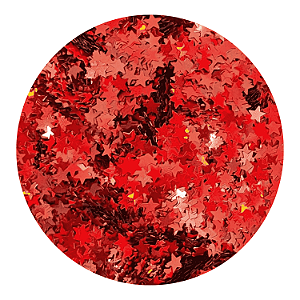 Glitter Estrelas Vermelho Holográfico 3g