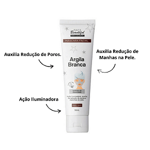 Máscara Facial Argila Branca Face Beautiful