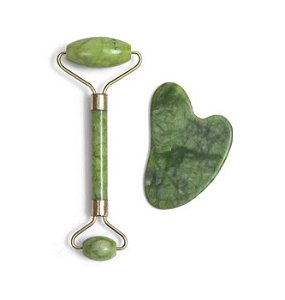 Rolo Pedra Jade Massageador Facial Anti Rugas