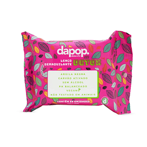 Lenço Demaquilante Detox Argila Negra Dapop
