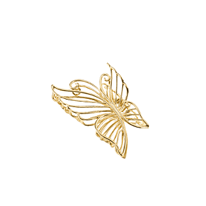 Presilha Piranha de Metal Dourada Borboleta