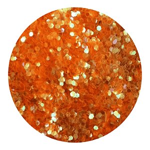 Glitter Mini Confete Flocado Laranja Tropical