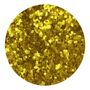 Glitter Mini Confete Flocado Dourado Luz de Ouro