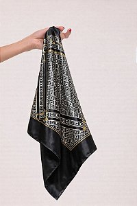 Lenço Feminino Estampado Premium Listras Pretas