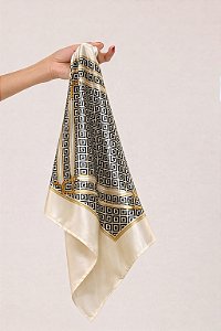 Lenço Feminino Estampado Premium Listras Brancas