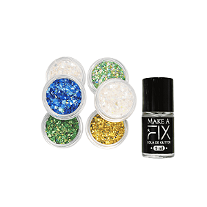Kit Glitter Copa do Mundo + Cola Fixadora – Brilhe e Torça com Estilo