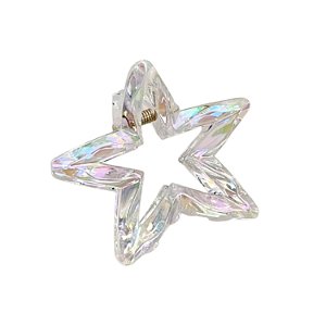 Presilha Piranha Estrela Holografica Transparente