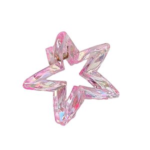 Presilha Piranha Estrela Holografica Rosa