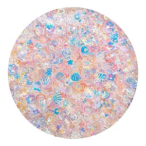 Glitter Lantejoula Fundo do Mar Rosa