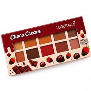 Paleta De Sombra 10 Cores Choco Cream Ludurana