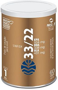 Kit 2 Lin Fish 33/22 Ômega3 Produto 100% Natural- 60 cápsulas- Vital Atman