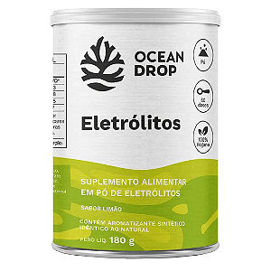 Eletrólitos em Pó Limão 180g 100% Vegano Ocean Drop