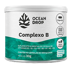 Complexo B Ocean Drop Vitaminas B1, B2, B3, B5, B6, B7, B9 e B12