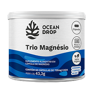 Trio Magnésio Ocean Drop 720mg 60 Cápsulas