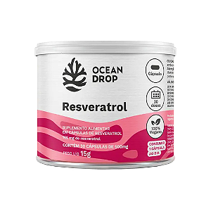 Resveratrol Ocean Drop 30 Cápsulas 165mg Altíssima Pureza