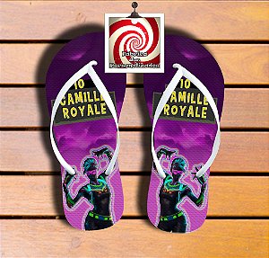 chinelo fortnite sandalia personalizada lembrancinha aniversario unissex - cores festa fortnite