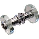 PUXADOR DE VIDRO INCOLOR COM PROLONGADOR EM ABS CROMADO PARA BOX