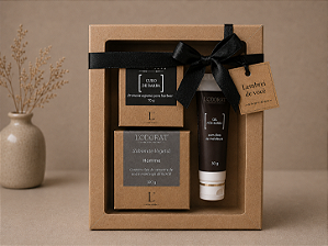 Kit Barbear Masculino L’Odorat – Sabão de Barbear, Gel Pós-Barba e Sabonete Vegetal