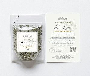 Cristais de Banho - Novo Ciclo - Arruda, Alecrim e Menta Sachê 40 g