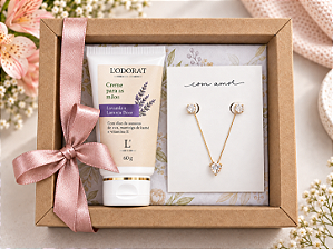 Kit Mulher Radiante – Colar Coração & Creme para Mãos L’Odorat