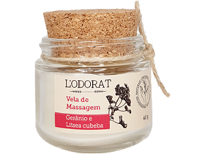 Vela de massagem - Gerânio e Litsea cubeba - AMOR - 40 G