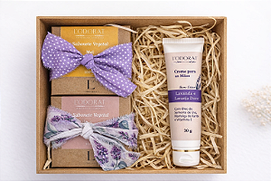Kit Dia das Mães – Creme para Mãos Lavanda + Sabonetes Mel e Karité