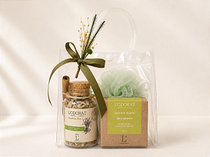 Kit Spa Energizante L’Odorat – Escalda-Pés, Sabonete Artesanal e Esponja