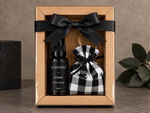 Kit Presente Masculino – Home Spray Homme + Sachê Perfumado