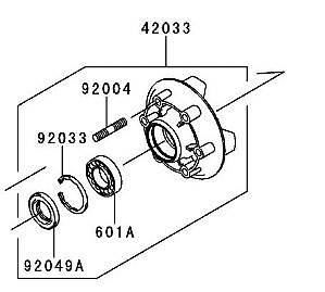 CONJ FLANGE CUBO RODA TRAS - 42033-0037