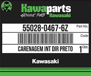 CARENAGEM INT DIR PRETO - 55028-0467-6Z