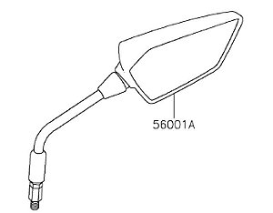 ESPELHO RETROVISOR DIREITO VERSYS 1000 / Z300 - 56001-0242