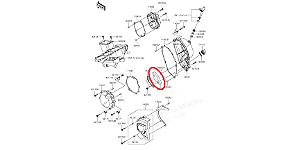 COXIM BORRACHA INTERNO TAMPA EMBREAGEM KAWASAKI ZX-10R - 92161-0873