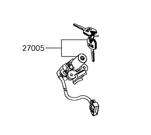 CONJUNTO KIT COMUTADOR DE IGNIÇÃO E CHAVES KAWASAKI VERSYS-X 300  - 27005-5162