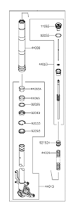 CONJ AMORTECEDOR DIANT ESQ PRETO - 44071-1241-48T