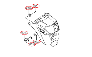 REPARO COXIM PISCA TRASEIRO KAWASAKI VULCAN S - 92161-1680