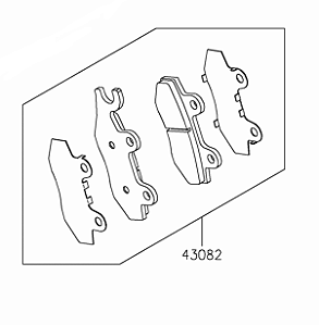 PASTILHA DIANTEIRA KAWASAKI ELIMINATOR 500 - 43082-0215