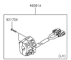CONJ INTERRUPTOR ESQ - 46091-0258 - Kawaparts