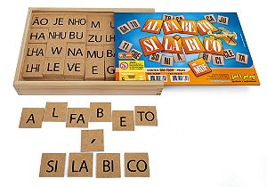 Jogo Educativo Alfabeto Silábico 156 Pçs Em Mdf - Jottplay