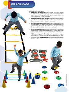 Kit Agilidade Escada Bastões Cones Cordas Contendo 31 Peças