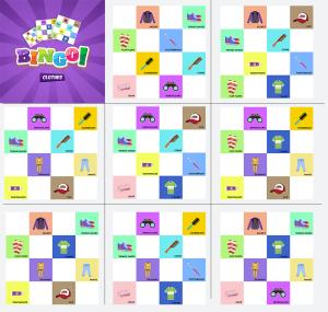 Bingo Roupas em ingles - Clothes - JOTTPLAY - Brinquedos E Jogos  Pedagógicos e Educativos