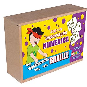 Jogo De Associação Numérica Braille Inclusão Mdf 100 Pecas