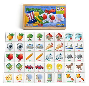 Brinquedo Educativo Jogo De Memória Português/Inglês 40 Peças