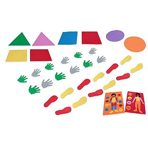 Brinquedo Educativo Kit Psicomotricidade Em E.V.A  Com 34 Peças