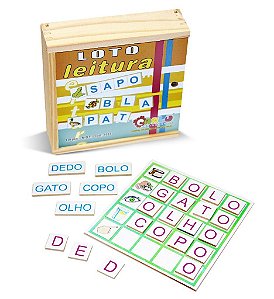 Carlu Brinquedos - Loto de Desenhos e Rimas Jogo Educativo, 5+ Anos,  Multicolorido, 1794