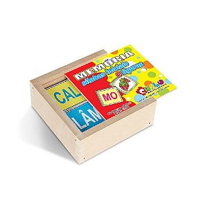 Brinquedo Educativo Memória Silabas Iniciais E Figuras Mdf 40 Peças