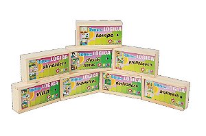 Brinquedo Educativo Sequençia Lógica Kit Em Mdf 8 Jogos Sortidos