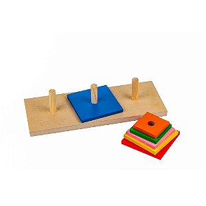 Brinquedo Educativo Torre De Hanoi Mdf Com 6 Peças