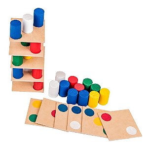 Torre de Equilíbrio 56 Peças Brinquedo Educativo Jogo de Madeira Jogos e  Desafios Bambalalão Brinquedos Educativos