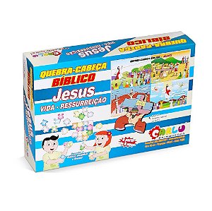 Brinquedo Educativo Quebra Cabeça Biblico Jesus Vida Ressurreicao 70 Peças